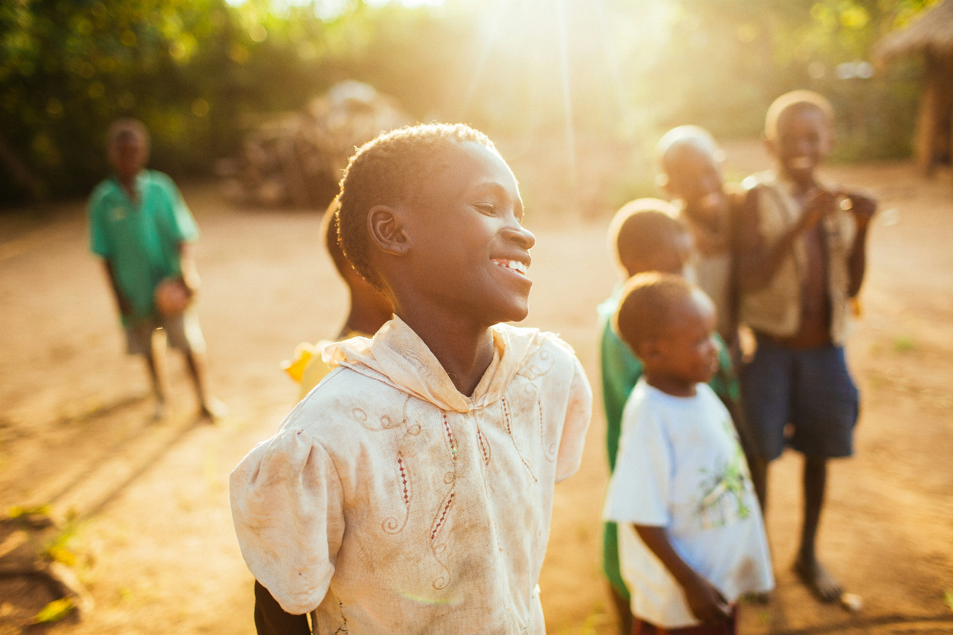 Children in Uganda smiling