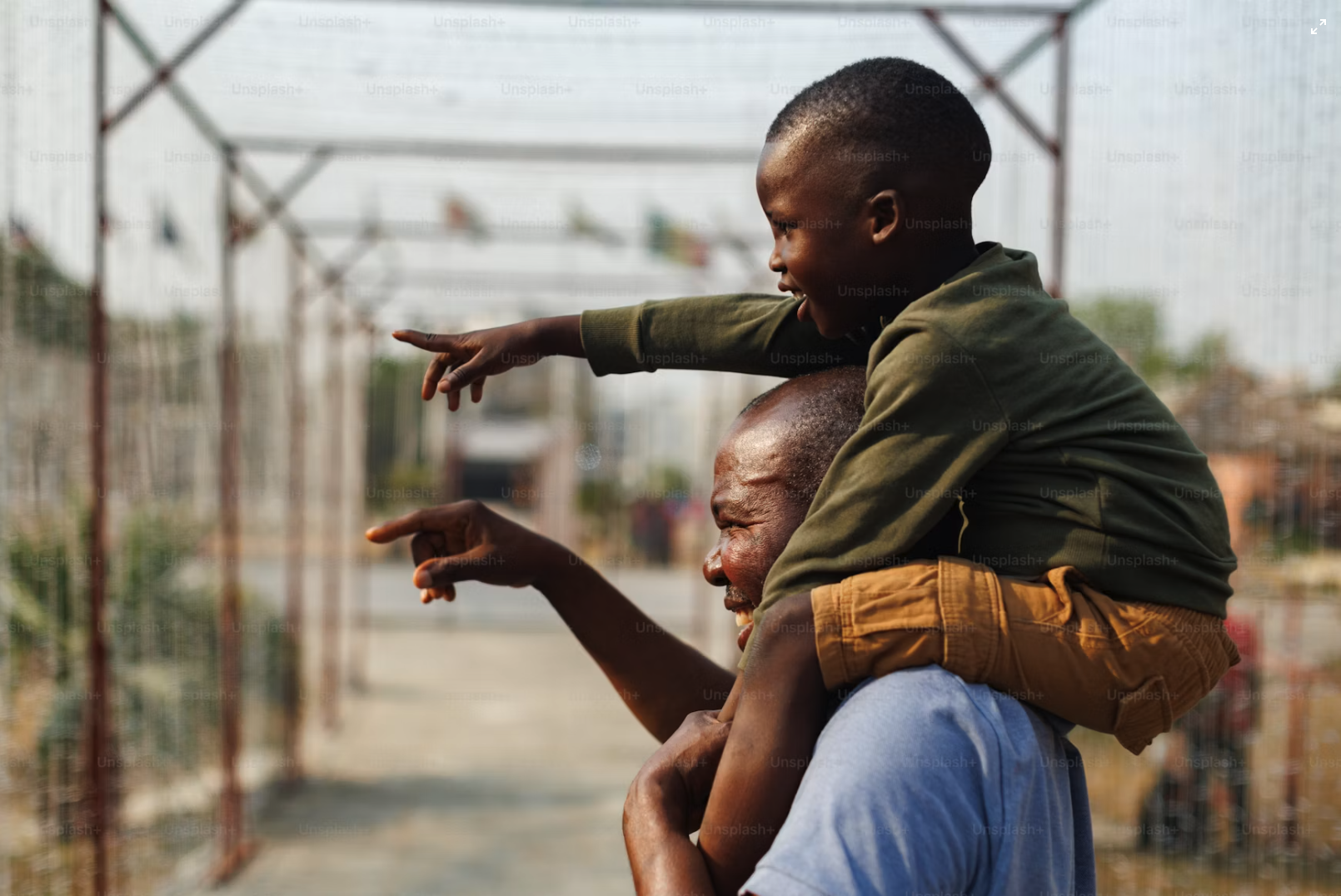 Father and son in Uganda